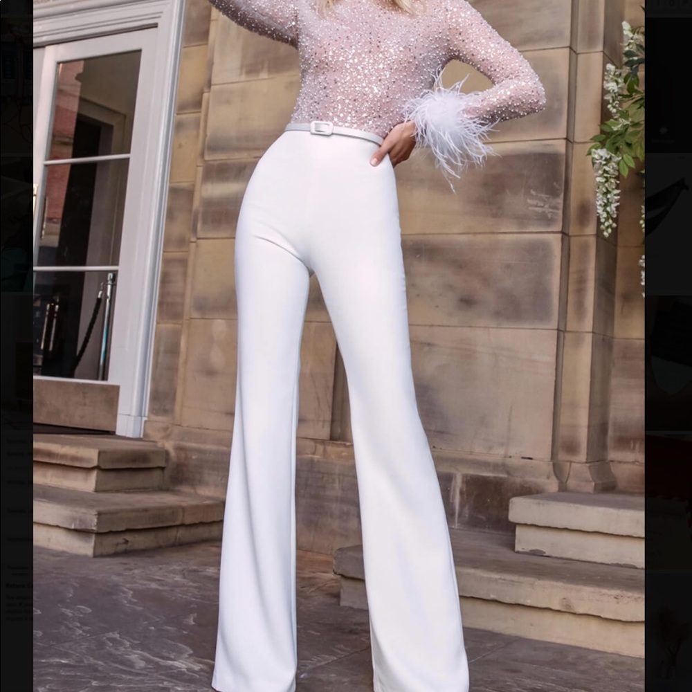 Nadine Merabi Amelia Jumpsuit White XS